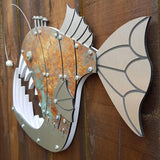 NZ Made Layered Angler Fish Wall Art - ShopNZ