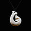 Maori Made Bone Notched Hook Whale Tail  Necklace