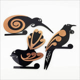 2-Tone Koru Fantail Bird Wall Art - ShopNZ