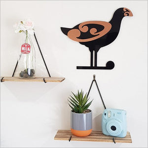 2-tone Koru Pukeko Bird Wall Art - ShopNZ