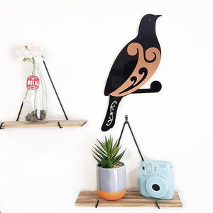 2-Tone Koru Kereru Wood Pigeon Wall Art - ShopNZ