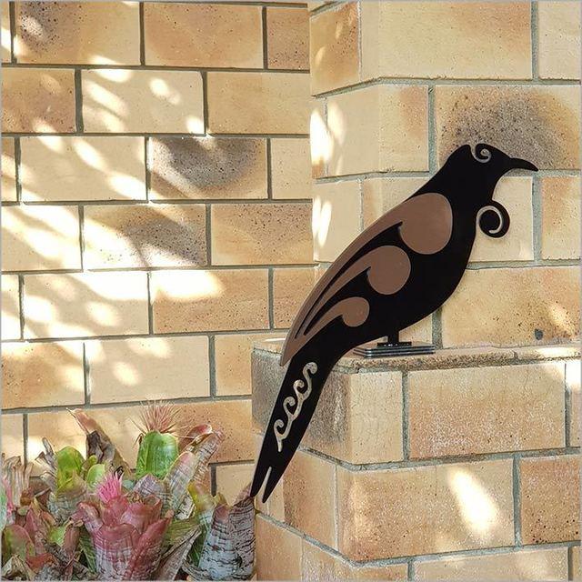 NZ Made Outdoor Tui Bird On Stand - ShopNZ