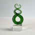 15cm Glass Maori Twist and Koru Ornament or Trophy - ShopNZ