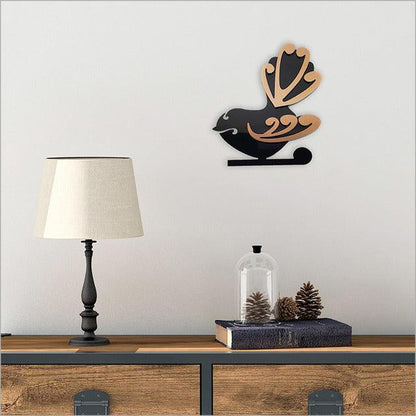 2 - Tone Koru Fantail Bird Wall Art - ShopNZ