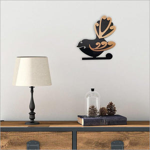 2 - Tone Koru Fantail Bird Wall Art - ShopNZ