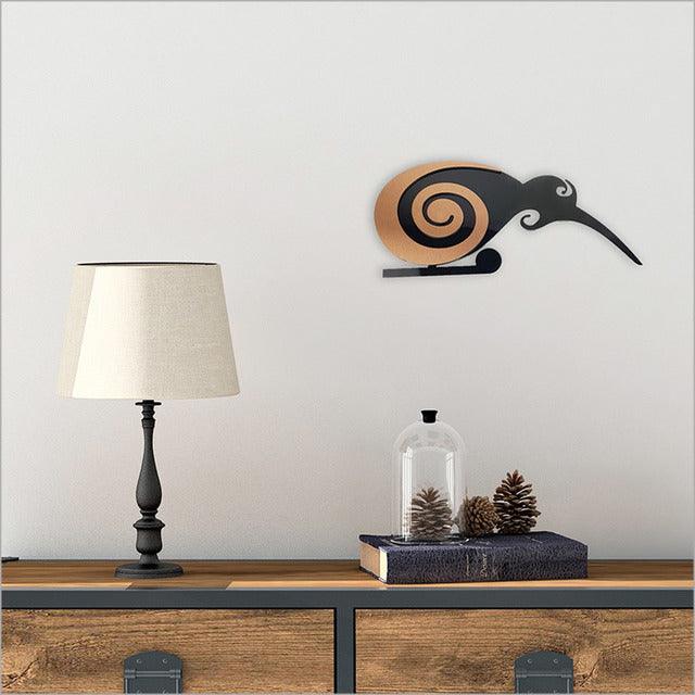 2 - Tone Koru Kiwi Bird Wall Art - ShopNZ