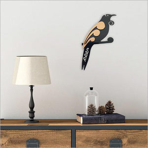 2 - Tone Koru Tui Bird Wall Art - ShopNZ
