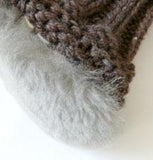Brown NZ Sheepskin and Wool Slipper Socks - ShopNZ