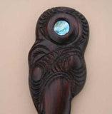 Large Carved Maori Wood Fish Hook - ShopNZ
