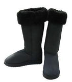 Extra-Tall New Zealand Sheepskin Boots with Wool Trim - ShopNZ