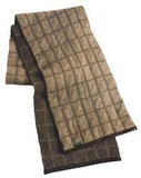 NZ Merino Possum Check Scarf with Leather Trim - ShopNZ