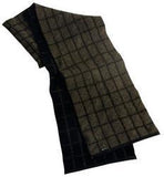 NZ Merino Possum Check Scarf with Leather Trim - ShopNZ