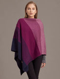 Cosy Colourful Merino Possum Silk Ombre Poncho - ShopNZ