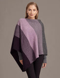 Cosy Colourful Merino Possum Silk Ombre Poncho - ShopNZ