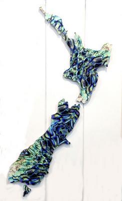 NZ Paua Map Wall Art - ShopNZ