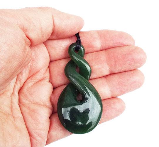 6cm Genuine NZ Greenstone Maori Twist Necklace - ShopNZ
