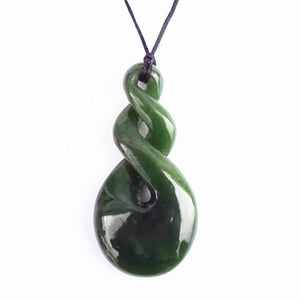 6cm Genuine NZ Greenstone Maori Twist Necklace - ShopNZ