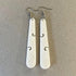 7cm Long Bone Earrings with Koru Carving - ShopNZ