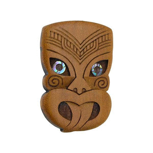 Maori Wheku Face Kauri Fridge Magnet - ShopNZ
