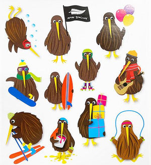 Cute NZ Kiwi Bird Stickers - ShopNZ