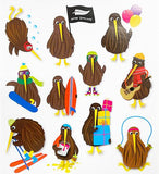 Cute NZ Kiwi Bird Stickers