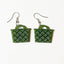 Acrylic Pounamu Colour Maori Kete Bag Earrings