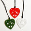 Beautiful Acrylic Maori Heart Necklace with Koru