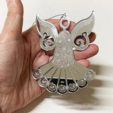 Pretty Silver Mirror Koru Angel Xmas Ornament - ShopNZ