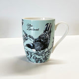 Pretty Aqua NZ Tui and Fantail Coffee Mug - ShopNZ