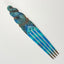 Blue Tie Dye Effect Maori Twist Bone Heru Comb