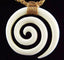 Maori Bone Koru Necklace with String Cord