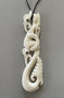 Intricately Carved 12.5cm Maori Bone Manaia Necklace