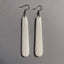 Long Maori Bone Earrings with Koru Surface Carving