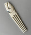 Maori Bone Fish Hook Heru Comb with Paua Trim