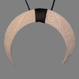 Carved Koru Pig Tusk Necklace - ShopNZ