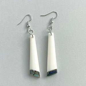 Elegant Bone and Paua Shell Drop Earrings - ShopNZ