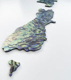 NZ Paua Map Wall Art - ShopNZ