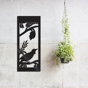 NZ Tui Bird on Kowhai Aluminium Panel - ShopNZ