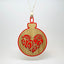 Pretty Maori Koru Heart NZ Made Christmas Ornament