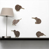 Flock of 5 Kiwi Birds Wall Art - ShopNZ