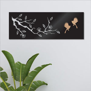 Large NZ Fantail and Pohutukawa Wall Panel - ShopNZ