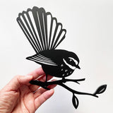 NZ Made Acrylic Fantail Wall Art - ShopNZ