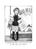 NZ Cecily Shoe Buying Tea Towel - ShopNZ