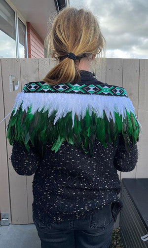 Emerald Green Short Korowai Cape - ShopNZ