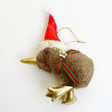 Furry Kiwi Bird Santa Christmas Decoration - ShopNZ