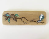 Recycled Wood Paua Fantail on Branch - ShopNZ