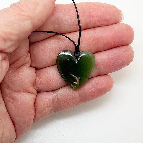 Genuine Pounamu Greenstone Heart Pendant - ShopNZ
