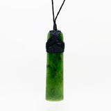 Large 8cm Genuine NZ Greenstone Toki Necklace - ShopNZ