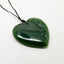 Genuine NZ Greenstone Heart Necklace with Carving