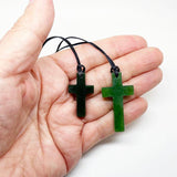 NZ Greenstone Pounamu Cross Necklace - ShopNZ